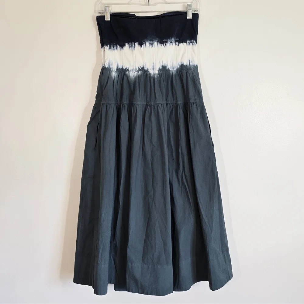 J.Crew Strapless Drop Waist Dip Dye Dress 2 NWT New